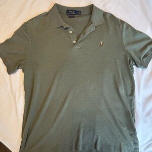 Ralph Lauren Green Polo Shirt with Classic Collar